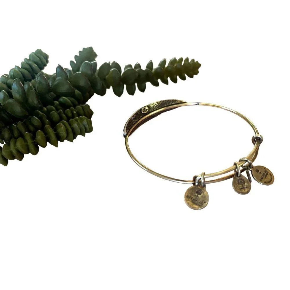 Alex and Ani Quil Feather Wrap Cuff Bracelet